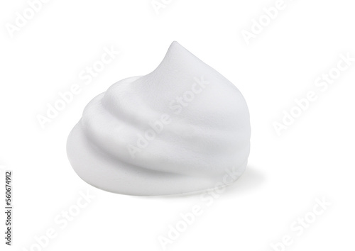 White cosmetic foam mousse, cleanser, shaving foam isolated on a white.