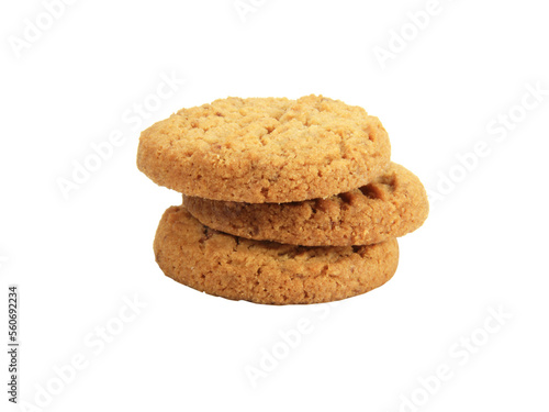 Cookies, desserts or snacks are sweet and delicious isolated on white background.Selection focus.