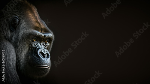 Header of a gorilla