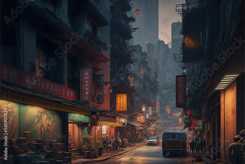 Fantasy Hong Kong, Not a real place-Generative AI