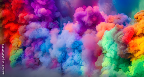 AI Digital Illustration Colourful Smoke Background