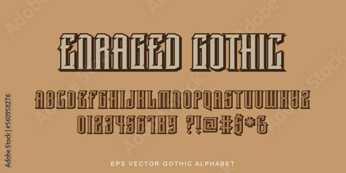 Enraged Gothic Alphabet Font