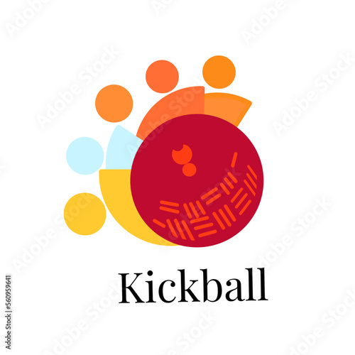 kickball logo vector modern 