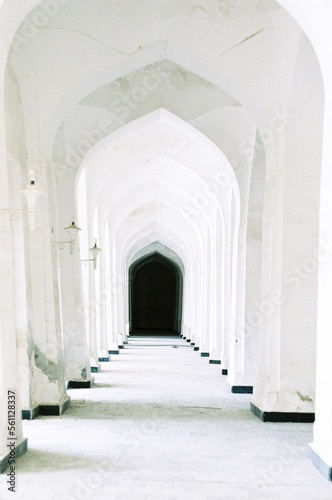 corridor with arches in Bukhara 