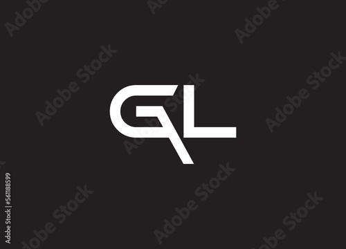 GL Alphabet letter icon logo Design