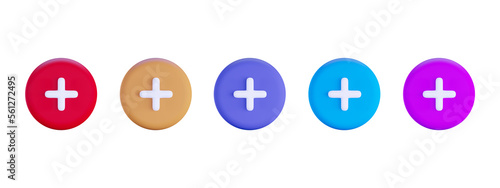 3d rendering plus sign cross symbol icon button ellipse shape collection