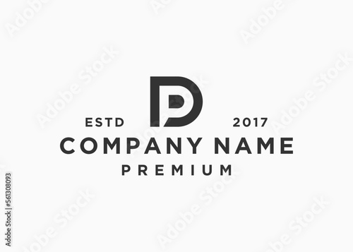 letter dp logo design vector illustration template