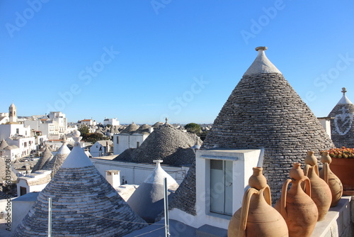 Old town with many "Trulli" in Alberobello, Italy