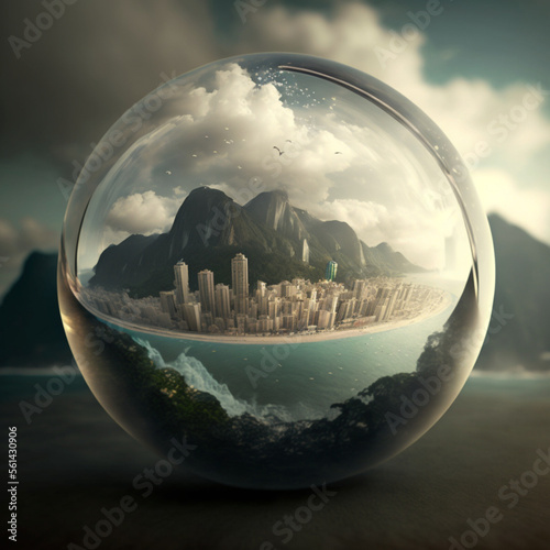 City of Rio de Janeiro inside a glass ball