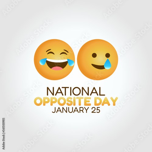 vector graphic of national opposite day good for national opposite day celebration. flat design. flyer design.flat illustration.
