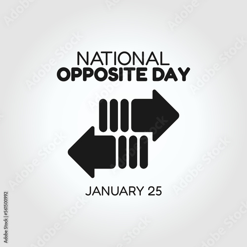 vector graphic of national opposite day good for national opposite day celebration. flat design. flyer design.flat illustration.