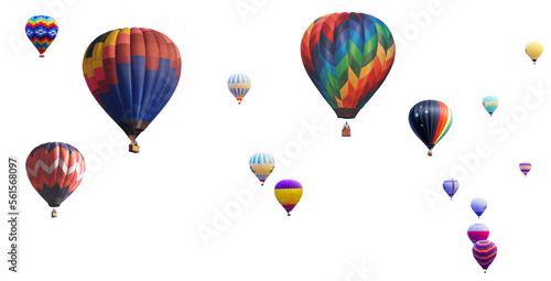 png hot air balloons isolated on clear background