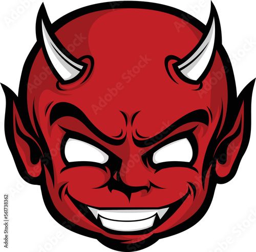  illustration vector graphic of devil head mascot good for logo sport ,t-shirt ,logo