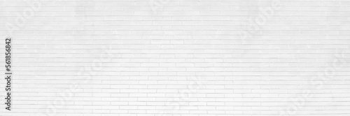 Vintage white wash brick wall texture for design. Panoramic background for your text or image. Panorama of White cement block fence texture and seamless background