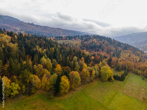 Polskie góry jesienią szczyrk Polska