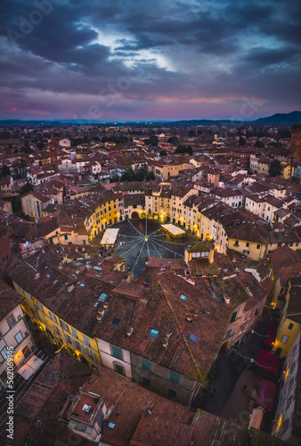Lucca, Piazza Anfiteatro seen from above