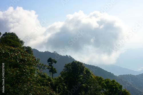 Nan Thailand December 26 2022 viewpoint at Doi Phu Kha Viewpoint on 1715 road ,cool mountain,street market,otop market.