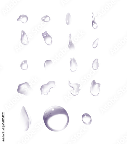 drops of water blob isolated transparent png