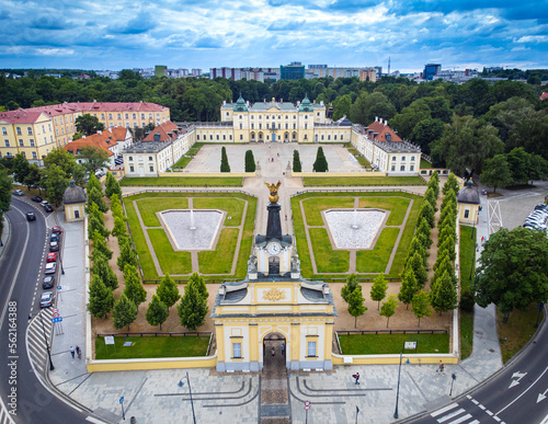 Białystok, Pałac Branickich w Białymstoku, Ogrody Branickich, Ogród Francuski, panorama Białegostoku, pałac