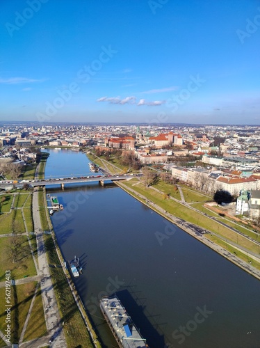 aerial view of the city