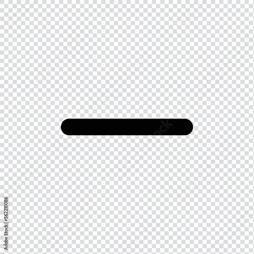 Minus, remove, subtract filled icon in transparent background, basic app and web UI bold line icon, EPS10