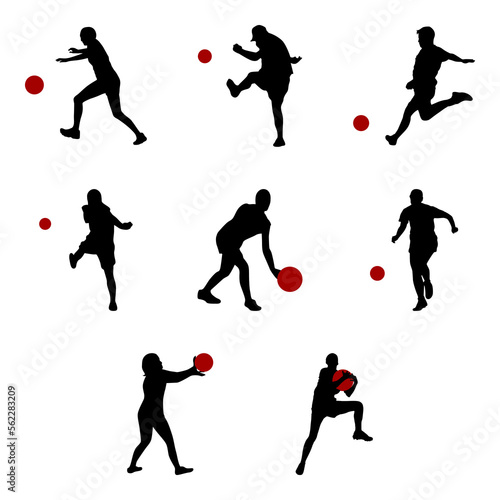 kickball silhouette set