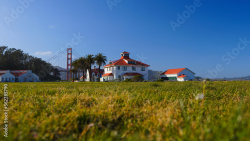 Historic Buildings near the Golden Gate Bridge in San Francisco, CA