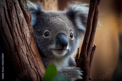 Portrait von einem Koala im Baum - Generative Ai