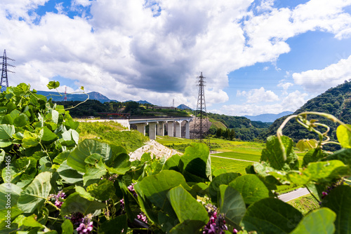 観光名所「新阿蘇大橋・国道57号線から観える風景」 Tourist attraction "Scenery seen from Shin-Aso Ohashi and National Route 57" 日本 Japan 九州・熊本県南阿蘇村(2022年) Kyushu, Minamiaso Village, Kumamoto Prefecture (2022)