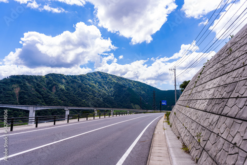 観光名所「新阿蘇大橋・国道57号線から観える風景」 Tourist attraction "Scenery seen from Shin-Aso Ohashi and National Route 57" 日本 Japan 九州・熊本県南阿蘇村(2022年) Kyushu, Minamiaso Village, Kumamoto Prefecture (2022)