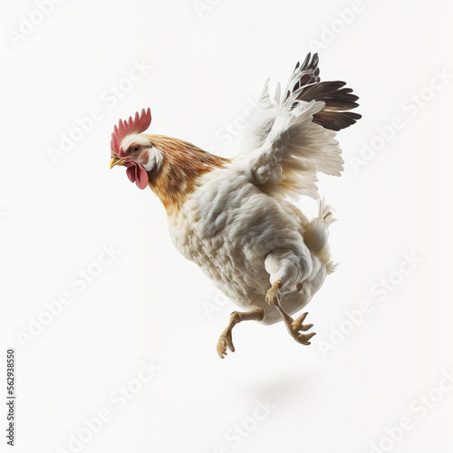 running hen, generative AI