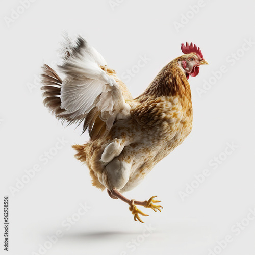 running hen, generative AI