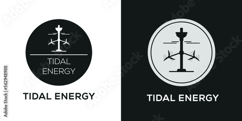 Creative (Tidal energy) Icon, Vector sign.
