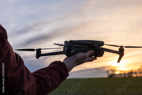 Palm Piloted Flight Drone Takeoff and Landing from the Hand