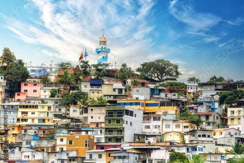 Santa Ana hill and the Las Penas neighborhood in Guayaquil