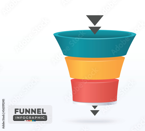 Business sales funnel infographic template.