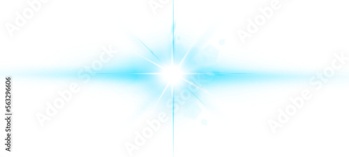 Transparent isolated blue sparkle light effect