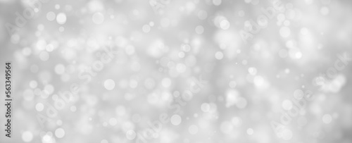 Silver white blurred circle shapes illustration background. Copy space.