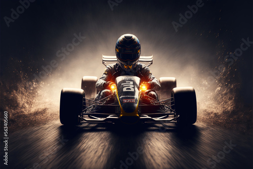 Go-Kart, Motorsports, Generative AI, Illustration