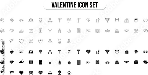 Valentine's day gift icon sen