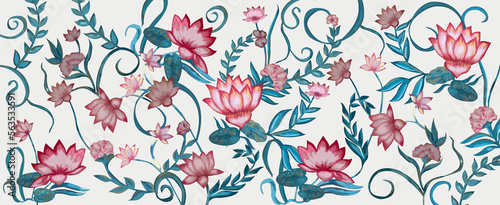 Lotus Floral intricate motif 