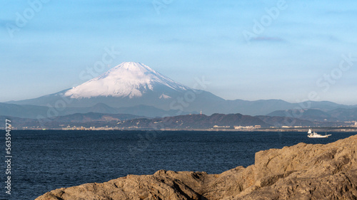 View of Mt. Fuji from Island