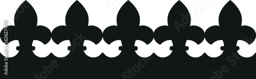 Galette des rois crown silhouette. Brack silhouette vector icon for french epiphany king cake crown.