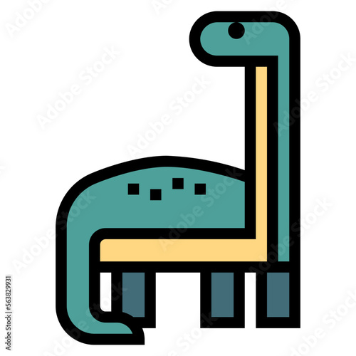 diplodocus filled outline icon style