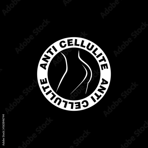 Anti cellulite program icon isolated on black background.