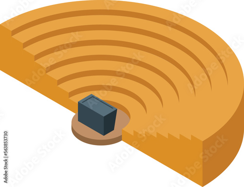 City amphitheater icon isometric vector. Travel building. Old architecture