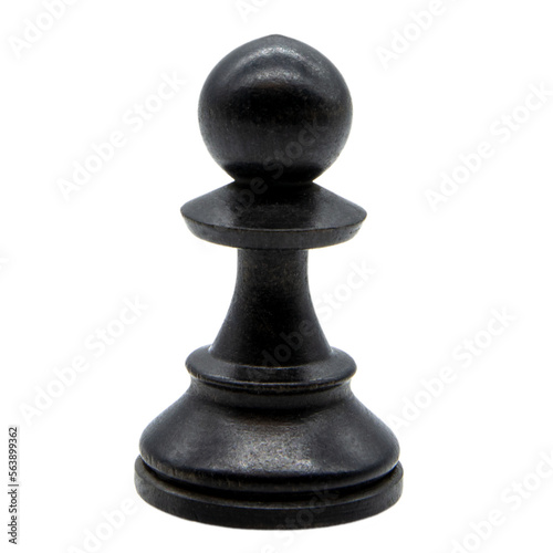 black wooden pawn chess piece
