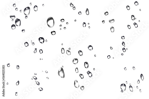Set of waterdrops on transparent background