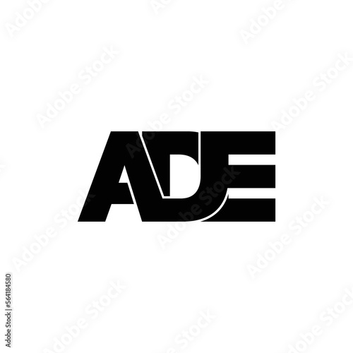 ADE letter monogram logo design vector