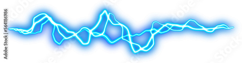 transparent blue lightning element